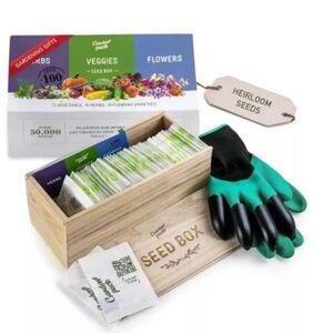 Grow Your Own Kit - 100 Varieties of Herb Flower and Vegetable Seeds For Garden